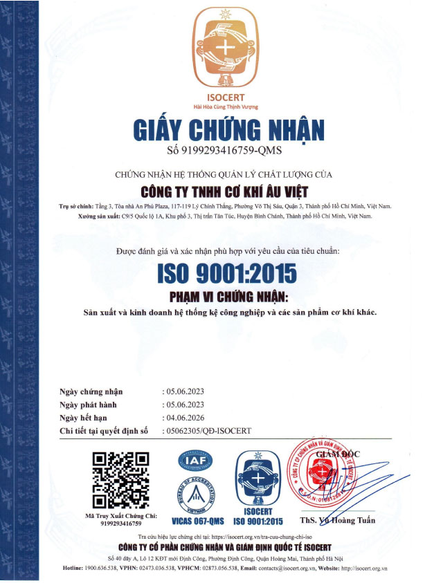 GCN-AU VIET-ISO-9001:2015