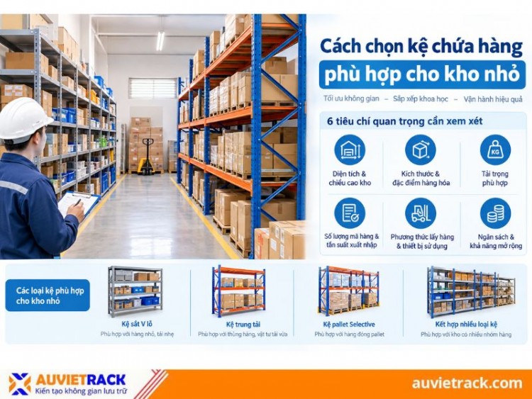 Cách chọn kệ chứa hàng phù hợp cho kho nhỏ