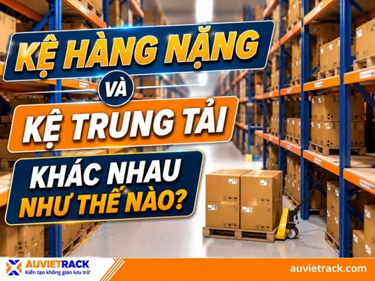 So sánh kệ hàng nặng và kệ trung tải khác nhau thế nào?
