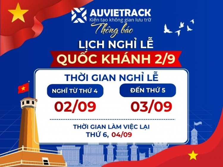 Thông Báo Lịch Nghỉ Lễ Quốc Khánh 2/9 - Au Viet Rack