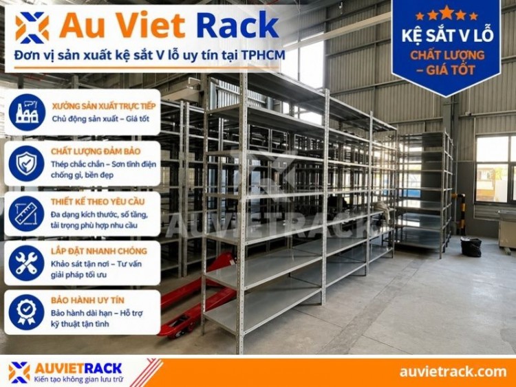 Mua kệ sắt v lỗ ở đâu uy tín và giá tốt tại TPHCM
