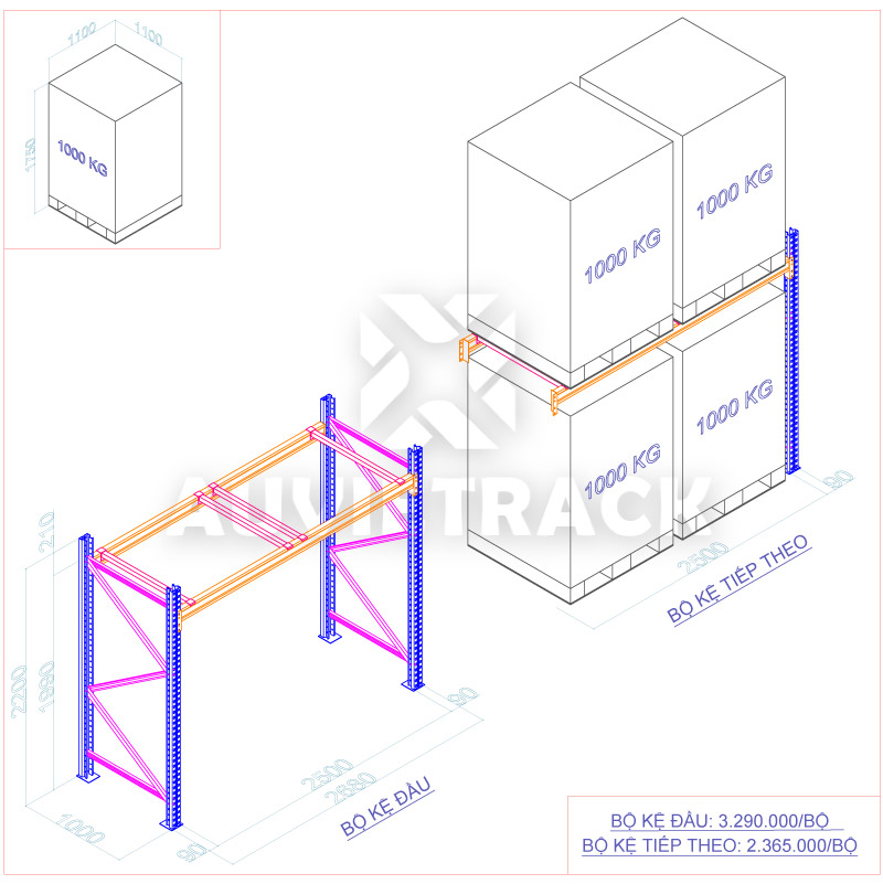 The price list of selective racking A - Au Viet Rack