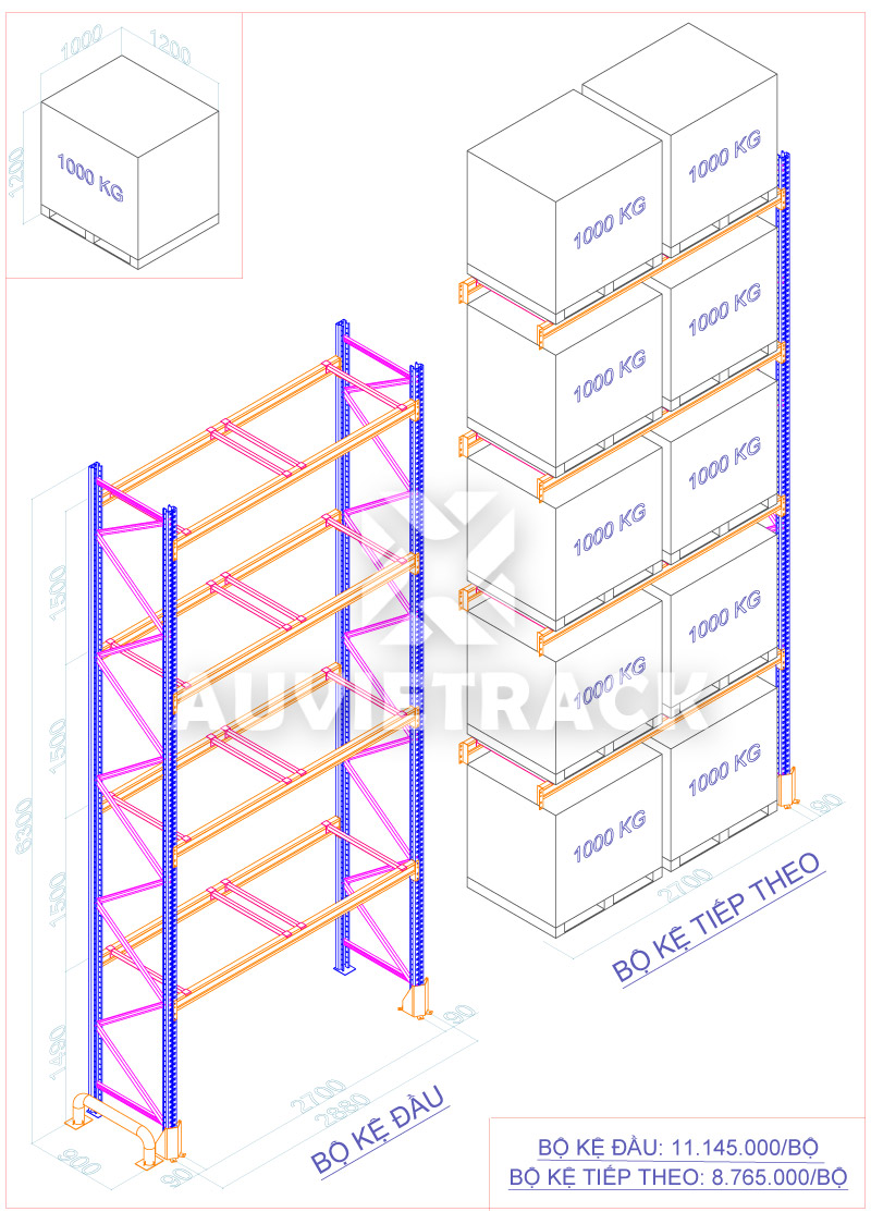 Báo giá mẫu kệ Selective D - Au Viet Rack