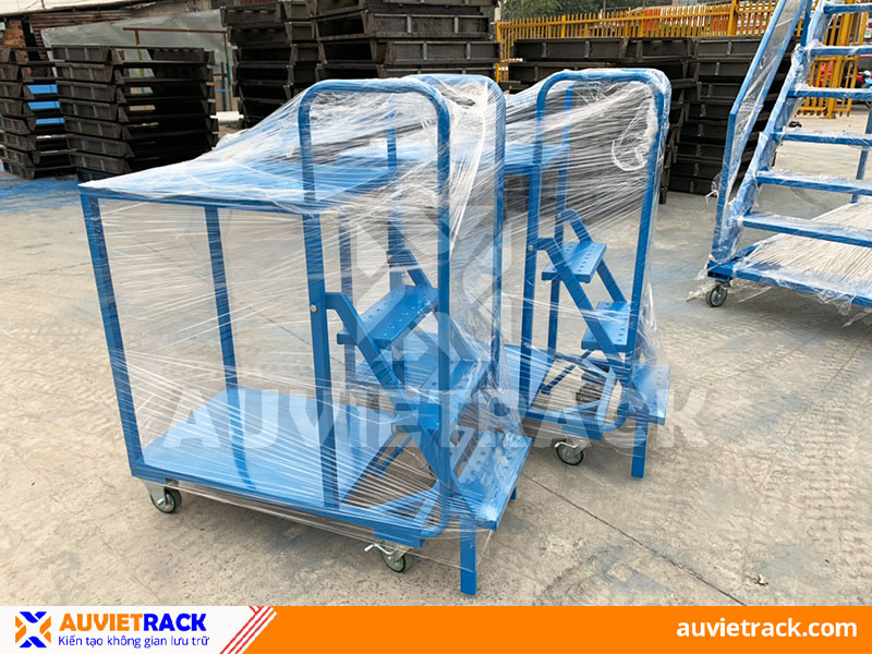 Ladder carts for food warehouse