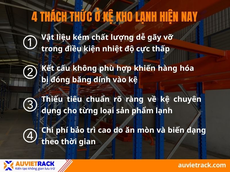 Thách thức ở kệ kho lạnh