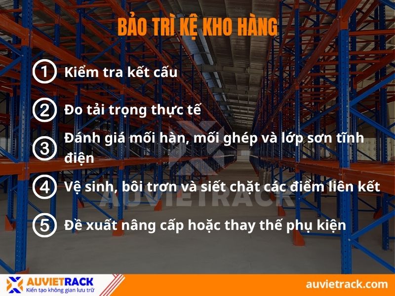 Bảo tr&igrave; kệ kho h&agrave;ng