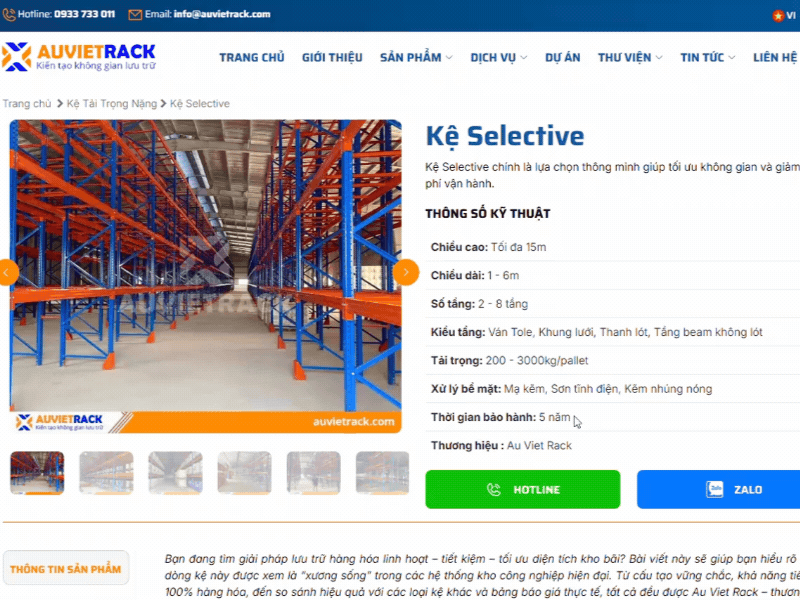 Nhấp v&agrave;o hotline hoặc Zalo