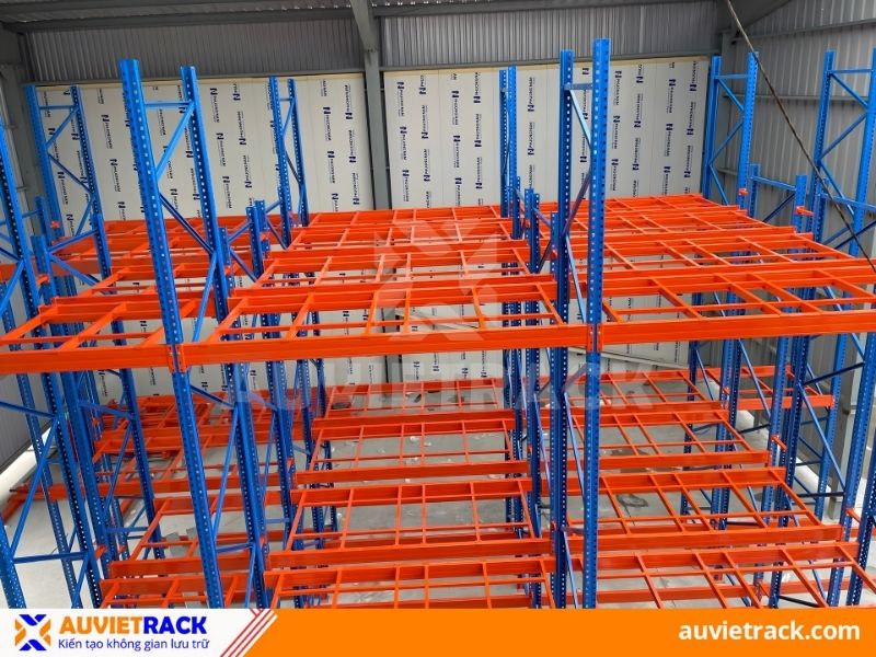 Lắp đặt kệ Double Deep cho kho thực phẩm tại HCM