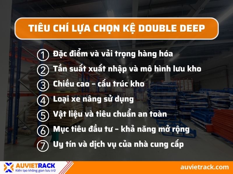 Tiêu chí lựa chọn kệ Double Deep