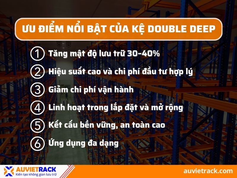 Ưu điểm của kệ Double Deep