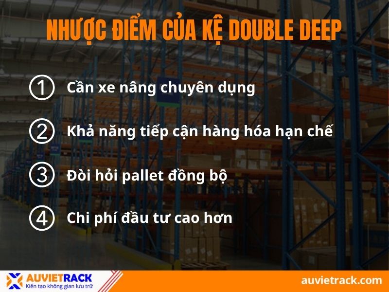 Nhược điểm của kệ Double Deep