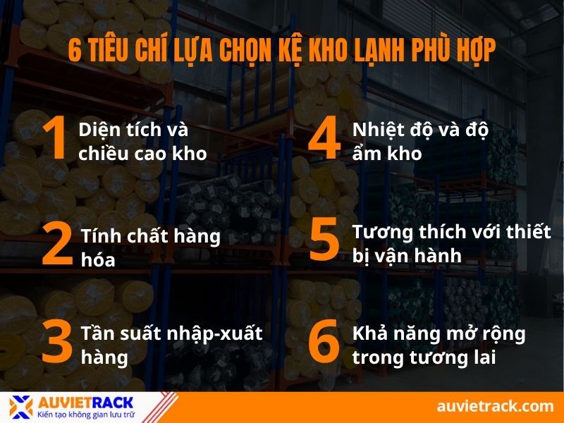 Tiêu chí lựa chọn kệ kho lạnh