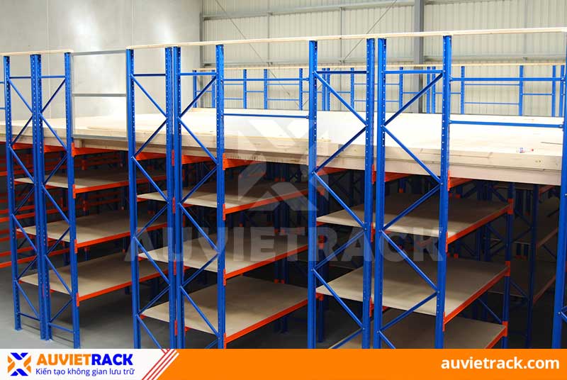 Plywood mezzanine racks