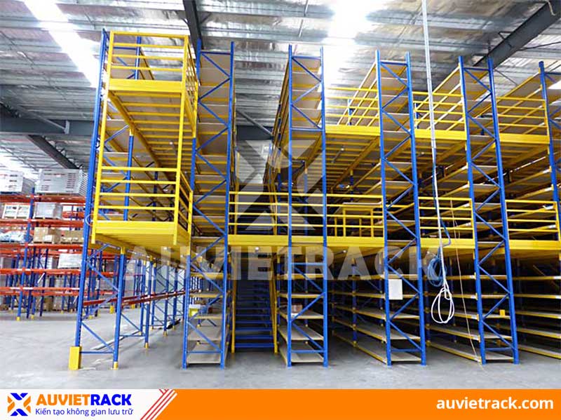 Structure of mezzanine racks