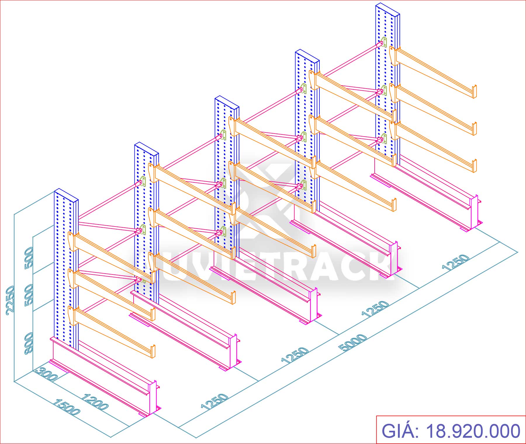 The price list of Cantilever Racking B