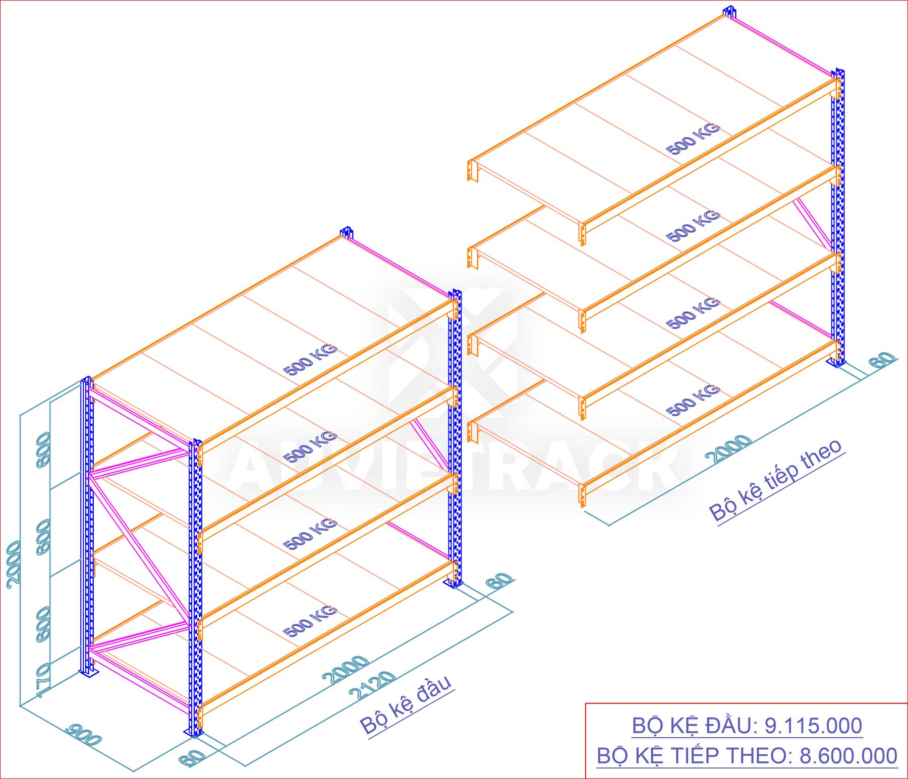 The price list of medium duty rack E