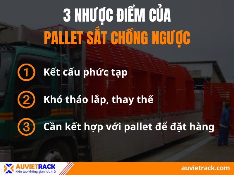 Ưu điểm pallet sắt chồng ngược