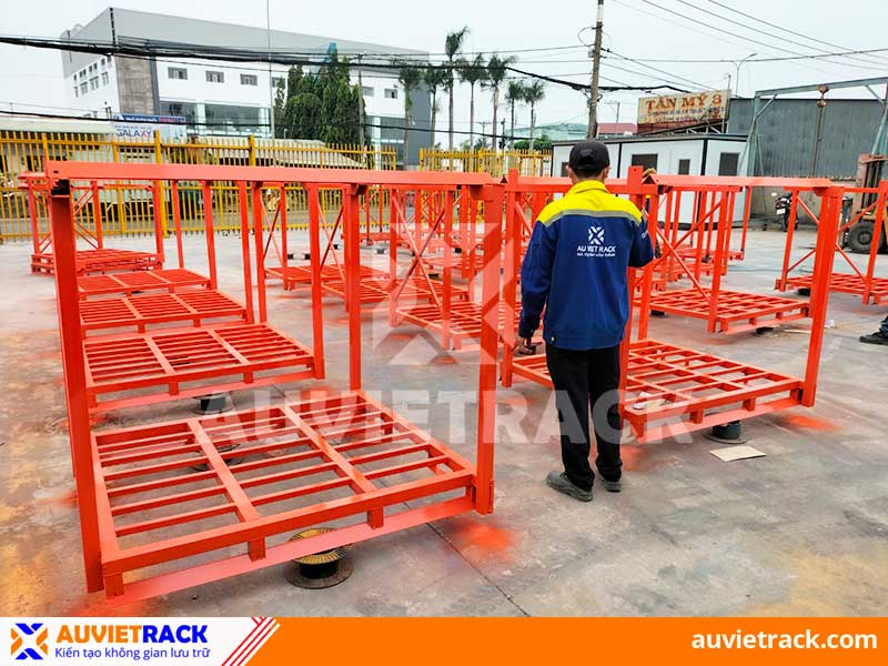 Au Viet Rack's Powder-Coated Steel Pallet Model with a Load Capacity of 2500 kg per Pallet