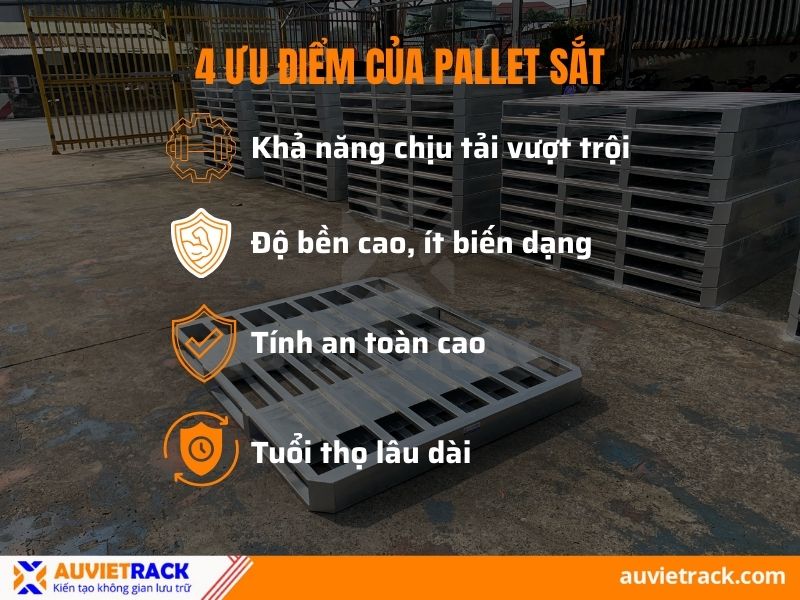 Ưu điểm của pallet sắt