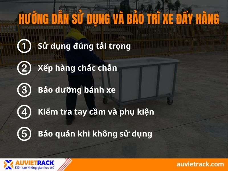 Hướng dẫn bảo quản xe đẩy hàng