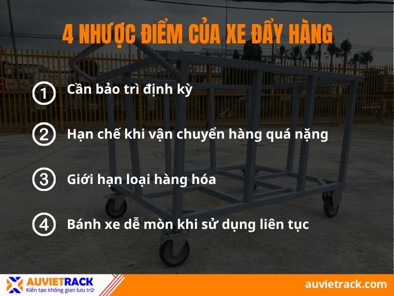 Nhược điểm của xe đẩy hàng