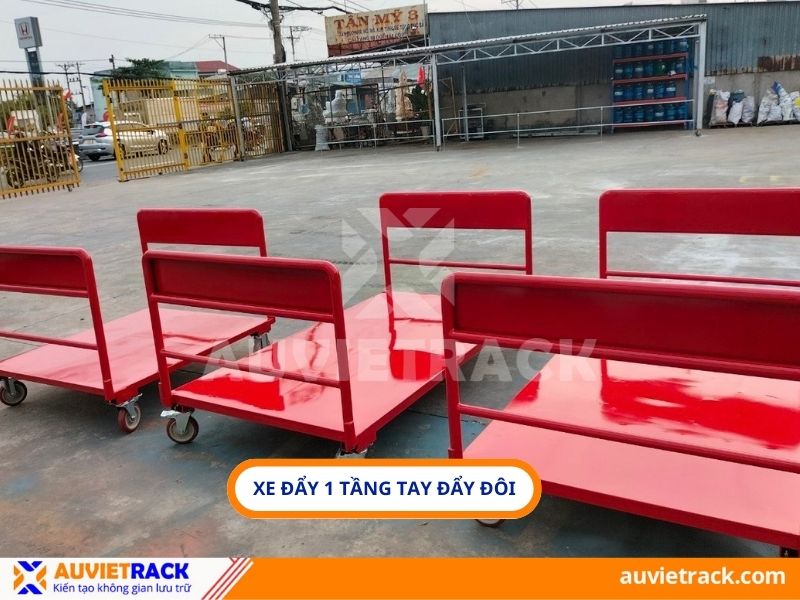 Xe đẩy hàng 1 tầng tay đẩy đôi