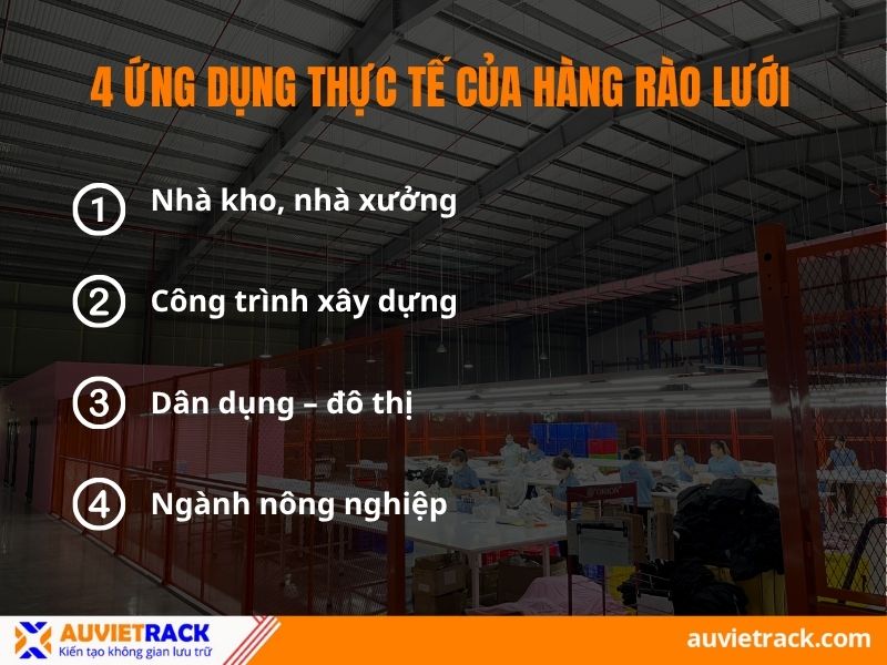 Ứng dụng hàng rào lưới
