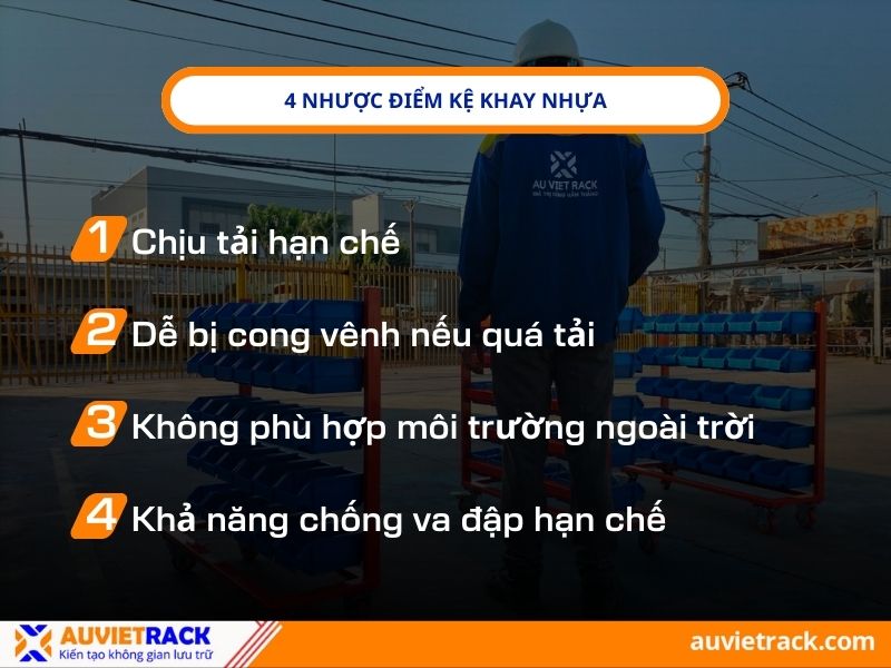 Nhược điểm của kệ khay nhựa