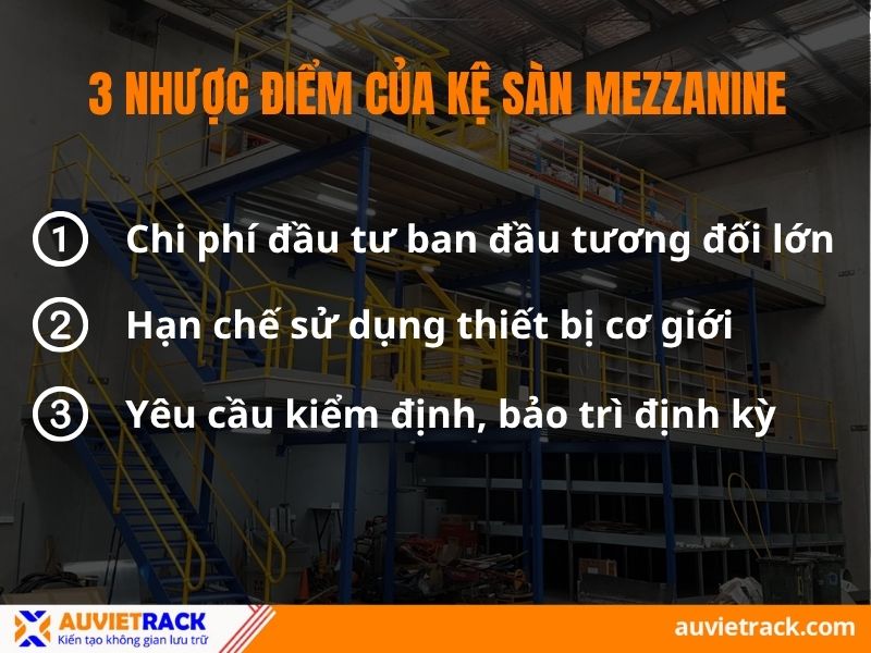Nhược điểm của kệ sàn