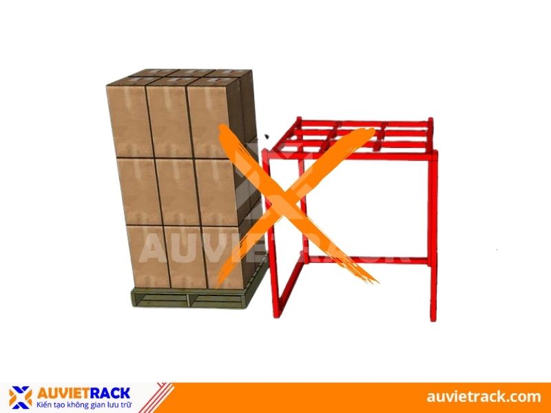 Không xếp chồng hàng hóa vượt quá tải trọng thiết kế