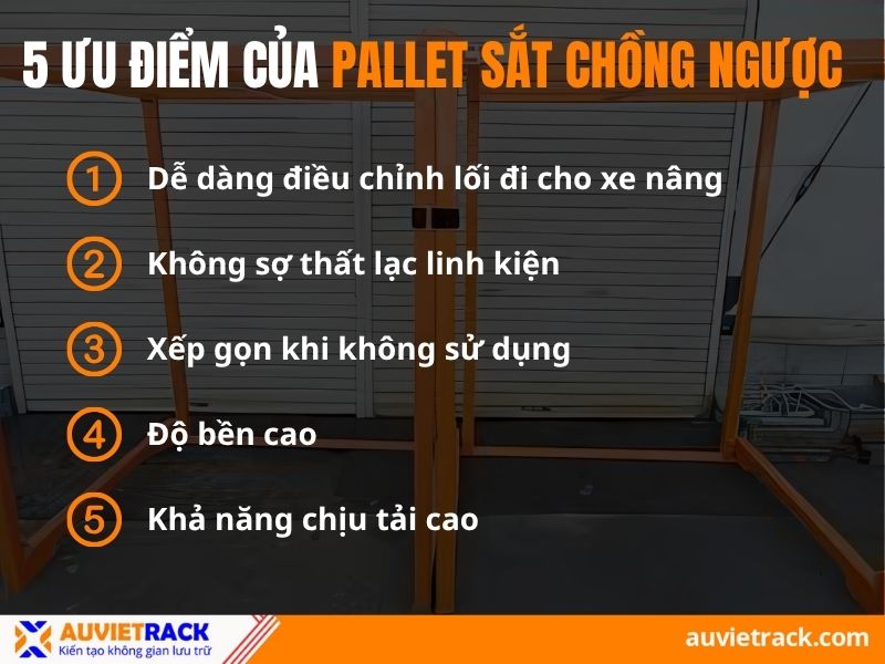 Nhược điểm pallet sắt chồng ngược