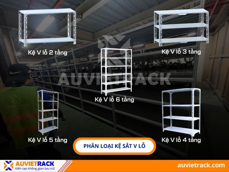 Phân loại kệ sắt V lỗ