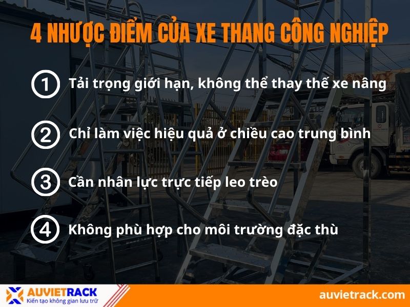 Nhược điểm của xe thang