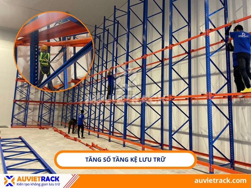 Tăng số tầng kệ kho hàng