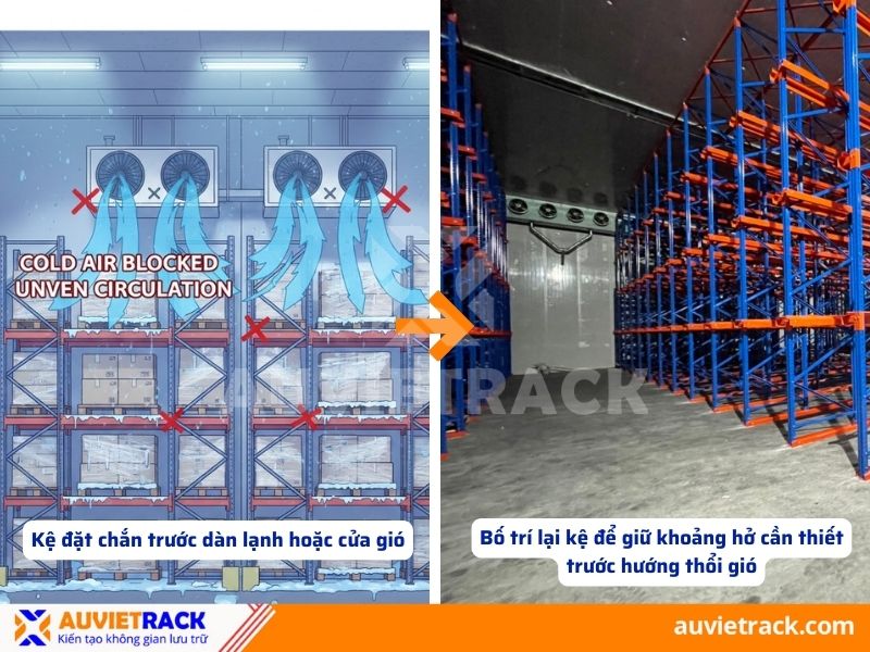 Kệ đặt chắn trước d&agrave;n lạnh