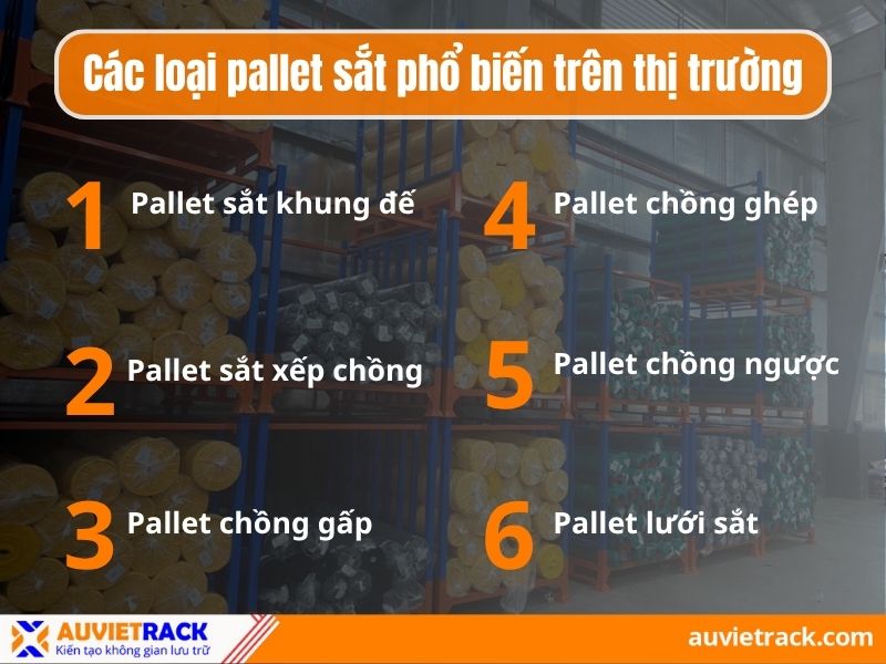 Các loại pallet sắt phổ biến trên thị trường