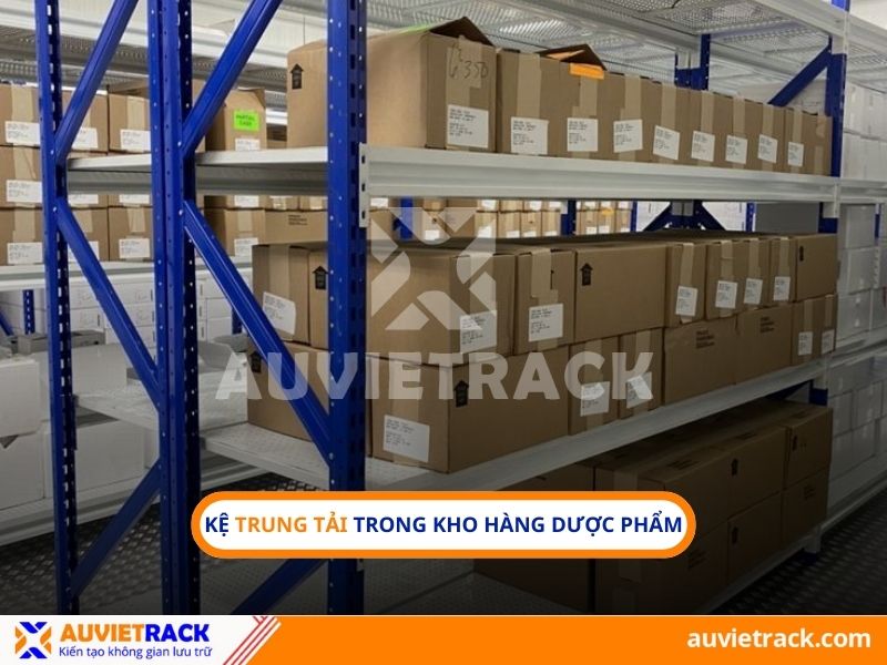 Kệ trung tải trong kho dược