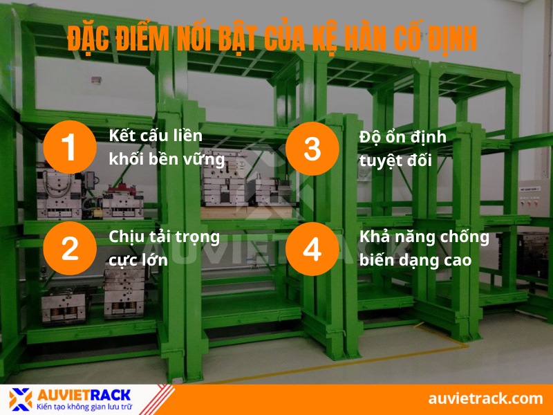 Đặc điểm kệ h&agrave;ng cố định