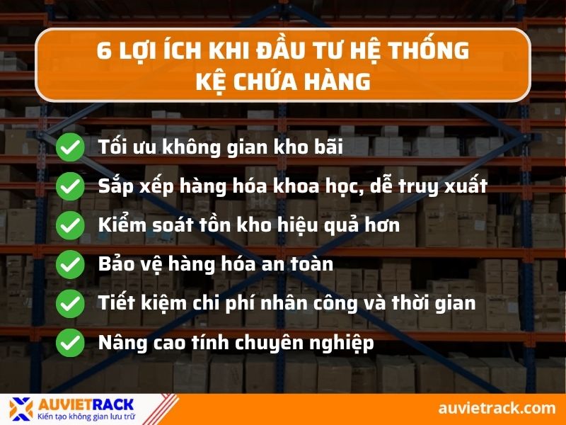 Lợi ích khi đầu tư hệ thống kệ chứa hàng