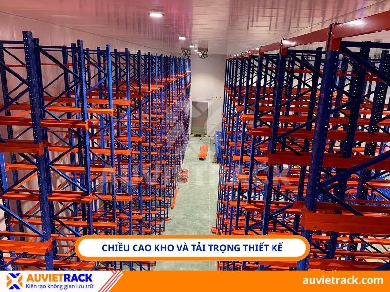 Chiều cao kho và tải trọng thiết kế