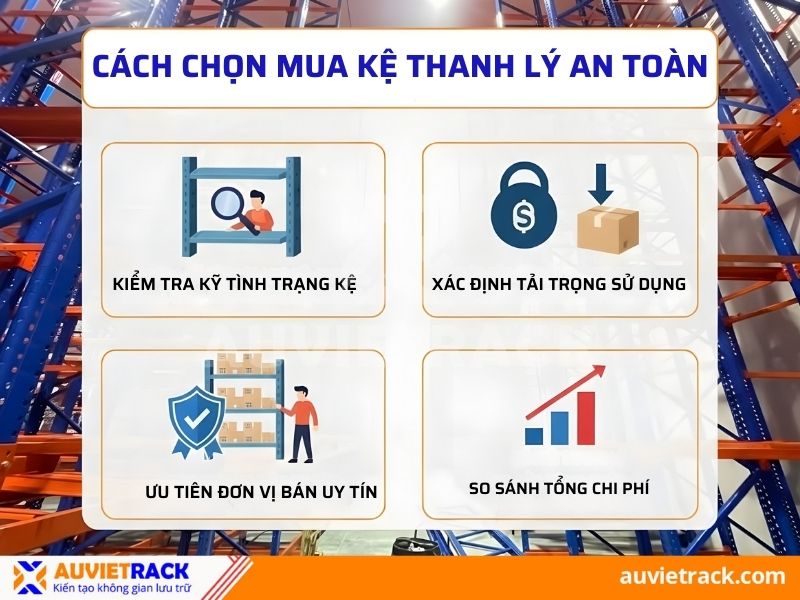 C&aacute;ch chọn mua kệ thanh l&yacute; an to&agrave;n