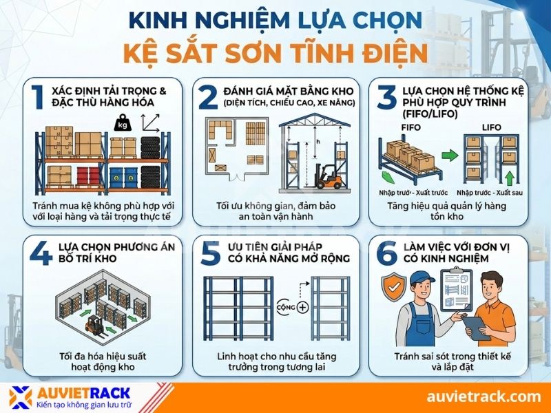 Một số kinh nghiệm lựa chọn kệ sắt từ Au Viet Rack