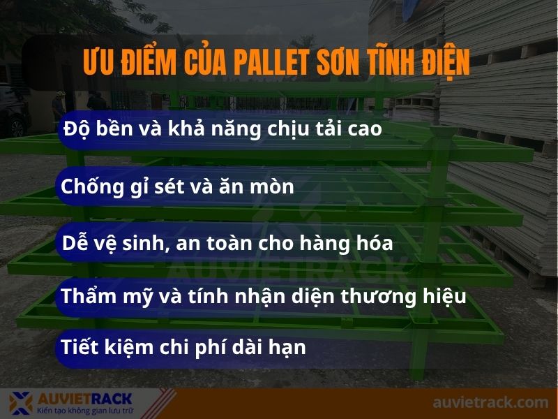 Ưu điểm của pallet sơn tĩnh điện