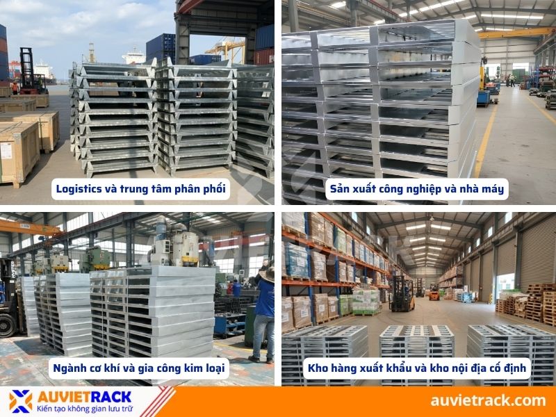 Ứng dụng thực tế của pallet sắt