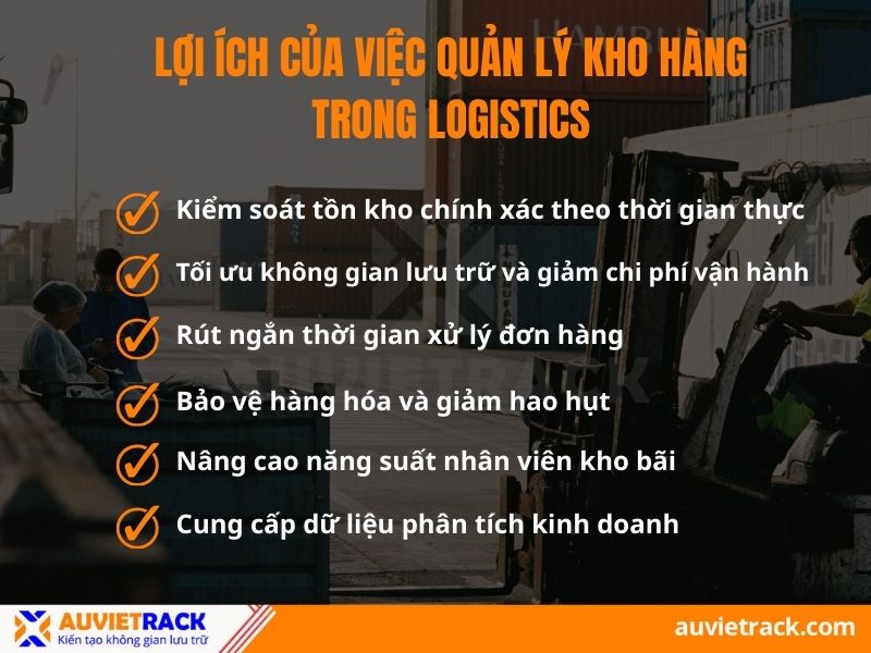 Lợi ích của việc quản lý kho hàng logistics