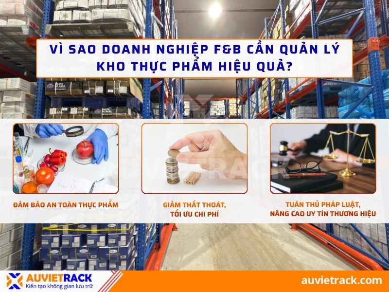 Doanh nghiệp F&B cần quản l&yacute; kho thực phẩm