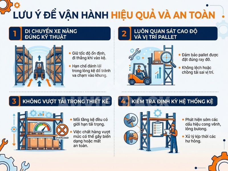 Lưu &yacute; để vận h&agrave;nh hiệu quả v&agrave; an to&agrave;n