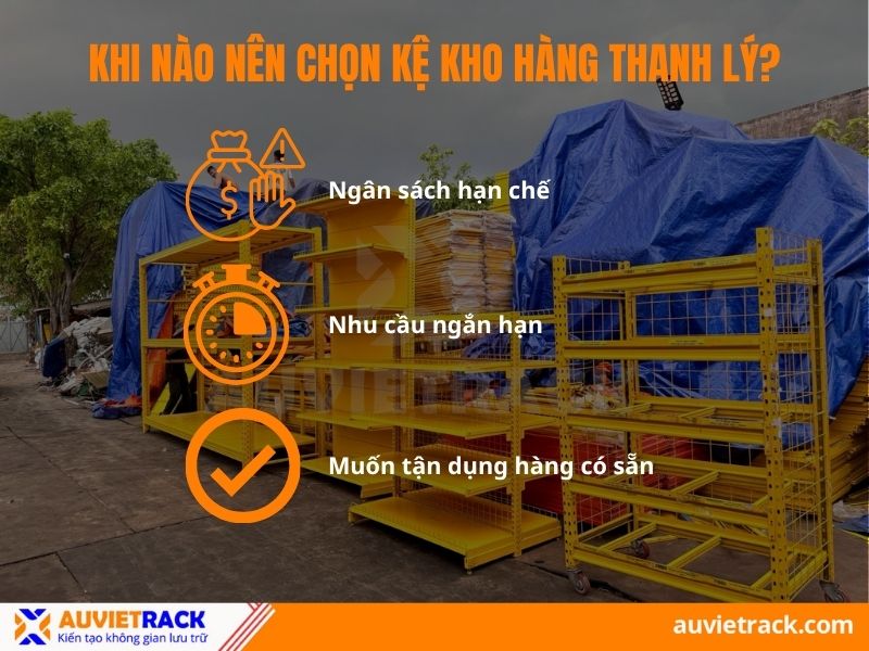 Khi n&agrave;o n&ecirc;n chọn kệ kho h&agrave;ng thanh l&yacute;