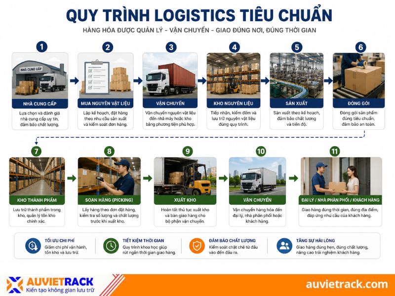 Quy tr&igrave;nh Logistics ti&ecirc;u chuẩn